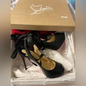 ribbon pumps christian louboutin size 37.5 - altilege 120 nappa